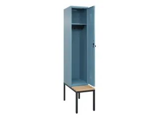 locker met bank,HxBxD 2120x400x815mm,1vak,vak B 400mm,draaigrendel - 2