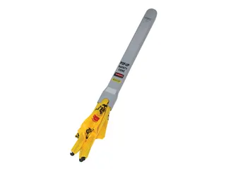 Waarschuwingskegel Rubbermaid driezijdig meertalig pop-up 76cm geel - 3