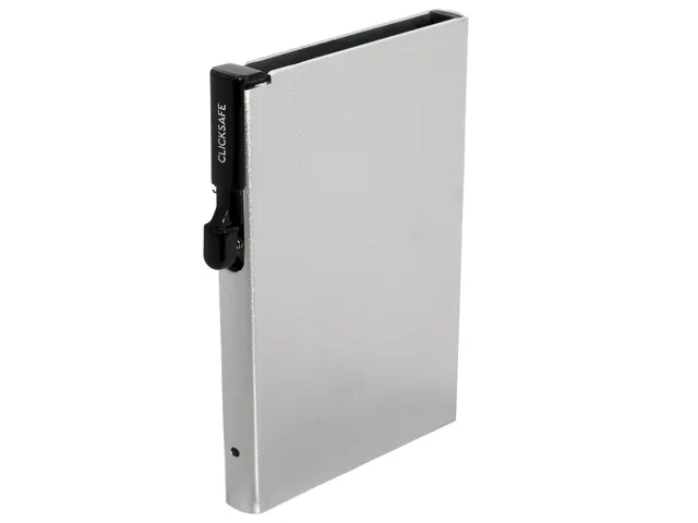 Pasjeshouder Clicksafe RFID aluminium zilver voor 6 pasjes
