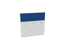 baliepaneel,v. bureau,aanbouw achter,B 1200mm,Bl-wit,BN6016-blauw