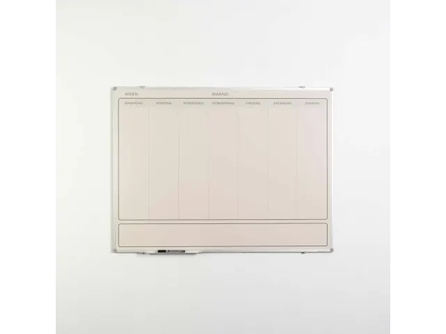 Weekplanner Elegance Nederlands softline profiel 8mm 90x120cm aluframe