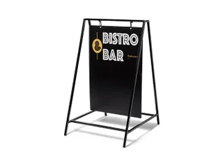 Krijtstoepbord Swing 50x70cm Zwart industrieel frame 15mm - 10