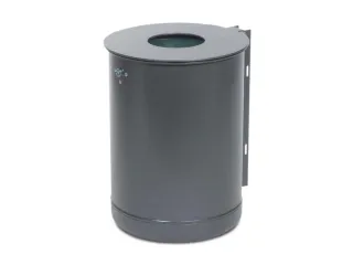 Afvalbak,50L,Wand/Paal,Romp Vuurverzinkt - 1