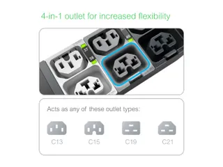 APC APDU10450SW - Switched, 0U, 63A, 400V, (21x)C13/15/19/21, (21x)C13 - 8