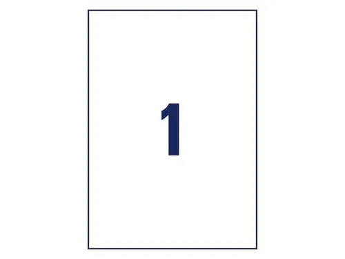 Adresetiket Avery J8567-25 210x297mm A4 Transparant Inkjet 25 stuks
