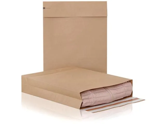 Envelop met blokbodem 400x500mm 120gr bruin zelfklevend doos 100 stuks