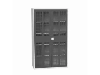 universele kast,HxBxD 2000x1300x550mm,4xStalen bodem,draaigrendelslot - 1