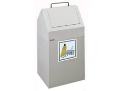 Afvalverzamelaar Vuurremmend 45 Liter 640X330X310Mm Grijs