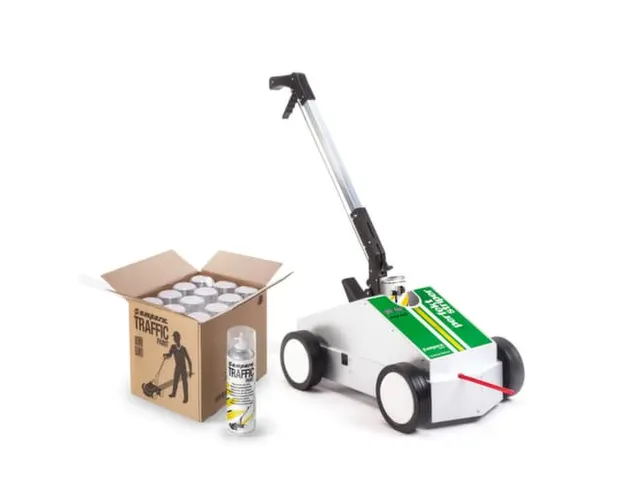 a.m.p.e.r.e. Vloermarkeringsset TRAFFIC PAINT met 12 verfbussen, wit