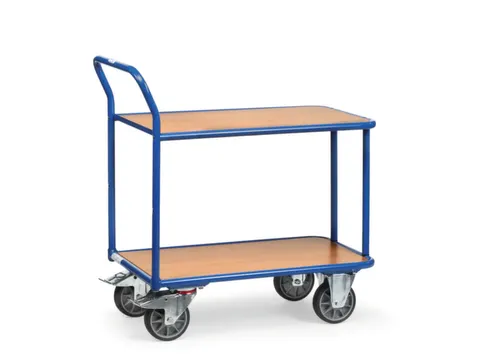 tafelwagen,draagverm. 400kg,2etage(s),laadvl. LxB 1000x700mm,houtetage