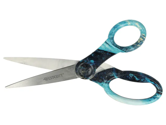 Schaar Westcott Trendsetter Blauw, 20,4cm met rvs bladen en kunststof