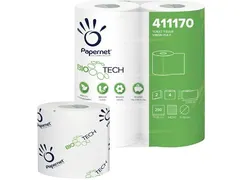 toiletpapier Bio Tech 2-laags wit 250 vel pak van 4 rollen