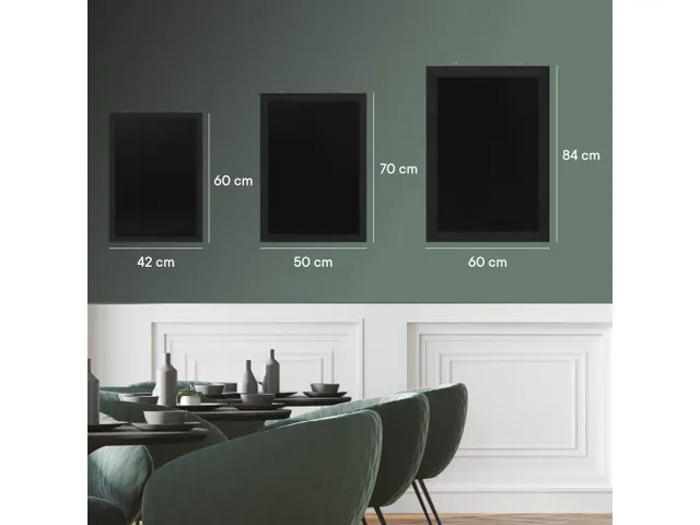 Krijtbord Europel met lijst 60x84cm zwart