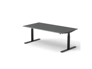 Elektrisch ihv bureau,HxBxD 650-1310x2000x1000mm,blad donkergrijs - 1