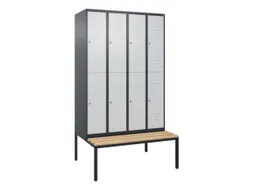 Dubbeldekse dekenkist,HxBxD 2120x1200x815mm,4x2vak.,vak B 300mm