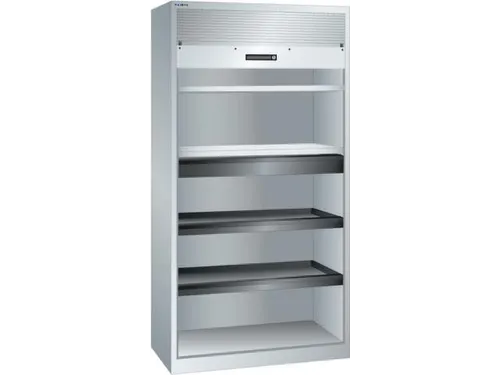roldeurkast 1950x1000x580mm 4xStalen bodem 1lade cil.-slot RAL7035