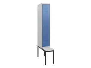 locker met bank,HxBxD 1950x300x815mm,1vak,vak B 300mm,cil.-slot - 1