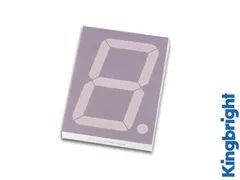 1-Digit Display 57mm Gemeenschappelijke Anode Hyperrood