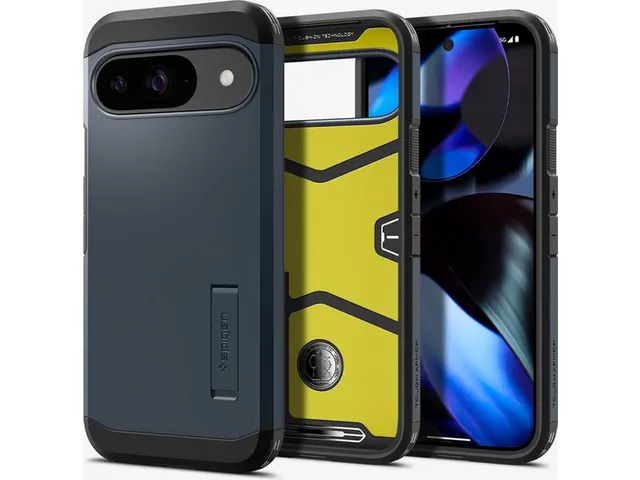 Spigen Case ACS07693 Google Pixel 9 (Pro) Tough Armor Metal Slate