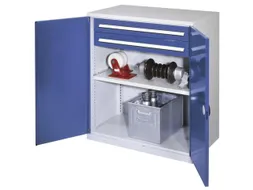 Materiaalkast Dubbelwandige Deur 1100x1000x600mm 1legbord 2laden