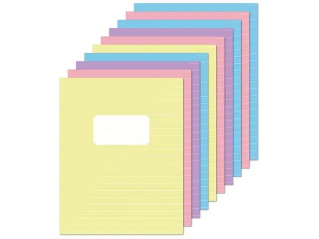 Schrift Kangaro A5 lijn pastel assorti kleuren pak a 10 stuks