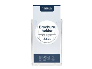 Folderhouder Europel wand 1/3 A4 transparant - 1