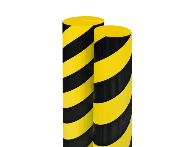 profielbescherming,cirkel,LxØ 1000x100mm,EVAC-schuim,geel/zwart