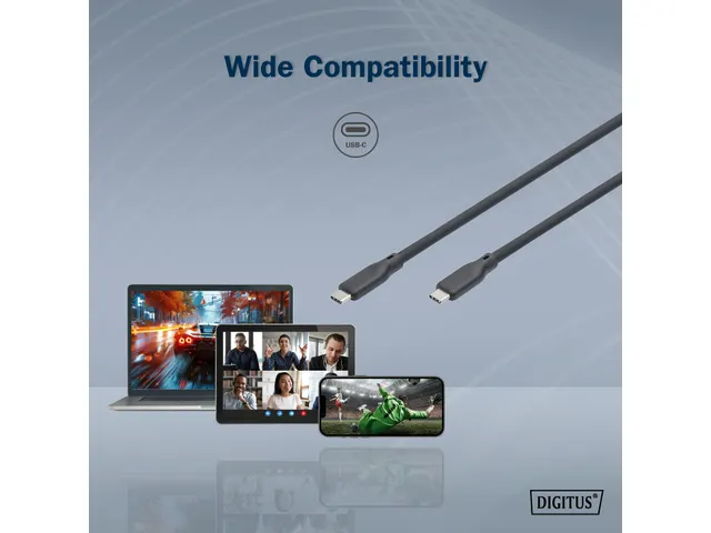 USB siliconen aansluitkabel USB-C USB-C 1m USB 3.2 Gen2 10G 4K 100W