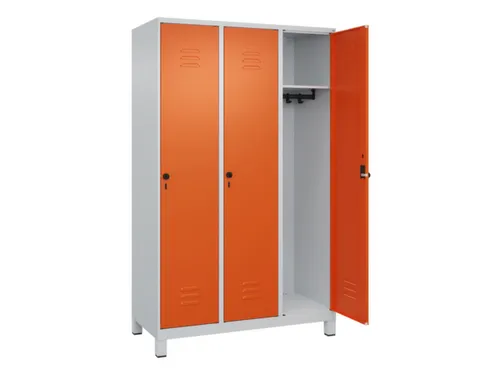 locker,HxBxD 1950x1200x500mm,3vak,vak B 400mm,draaigrendel,voeten