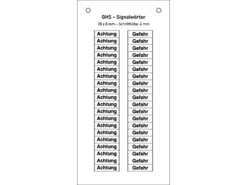 waarschuwingsbord,"Let op"+"Gevaar",sticker,folie,HxB 8x28mm