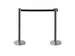 Poteau de balisage Flexi Chrome Sangle rétractable 2,7m Noir