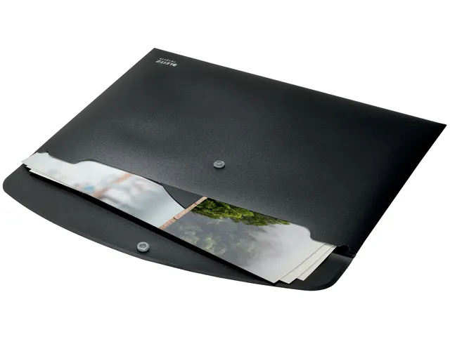 Porte-documents Leitz Recycle A4 avec bouton pression PP noir