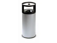 combi-asbak,HxØ 900x380mm,afvalbak inhoud 75l,romp staal grijs,blusko