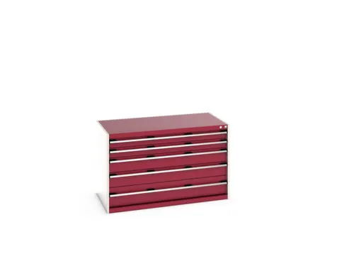 ladekast 800x1300x750mm 5laden zware lasten RAL7035 front RAL3004