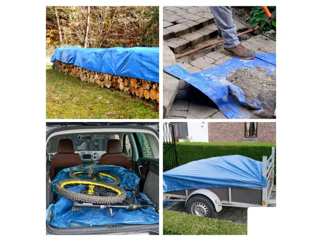 Dekzeil Blauw/Groen Standaard 2x4 Meter