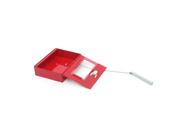 Q-Connect noodsleutelkast 12x4x15cm rood voor 1 sleutel