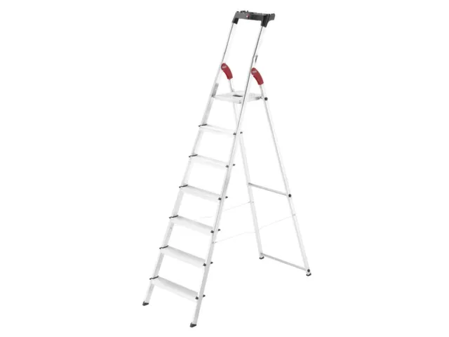 staande trap,eenzijdig,7trede(n),Stand H 1,5m,balk L 2,32m