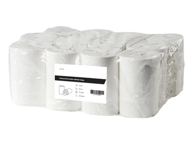 Poetsrol Mini Coreless Cellulose Wit 1-laags