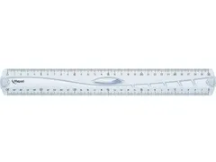 Décimètre Geometric triple décimètre 30cm Transparent