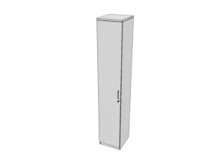 kantoorkast,HxBxD 2225x400x445mm,Bl-wit - 1