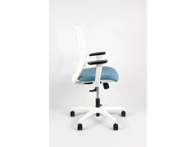 Chaise de bureau Linea Tekna White 01 bleu clair/blanc