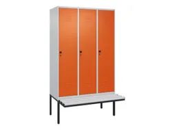 locker voor scheiding van kleding,HxBxD 2120x1200x815mm,3vak