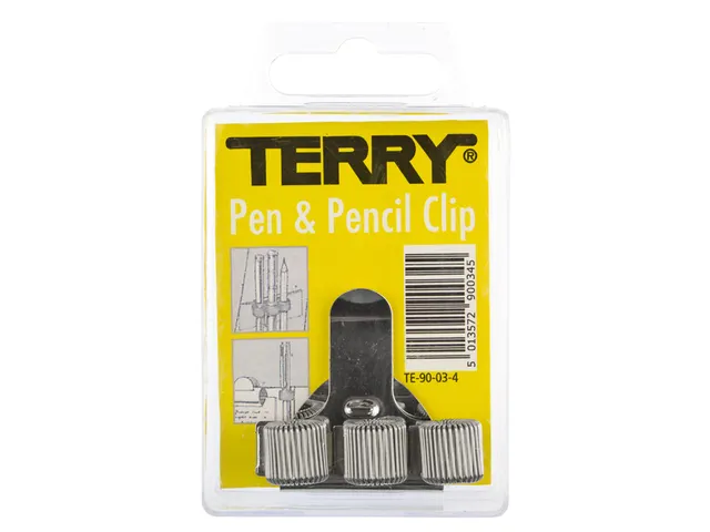 Terry Clip Tbv 3 Pennen/potlood Zilverkleurig