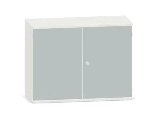 kantoorkast,HxBxD 770x1000x430mm,decor romp wit,decor front lichtgrijs - 1