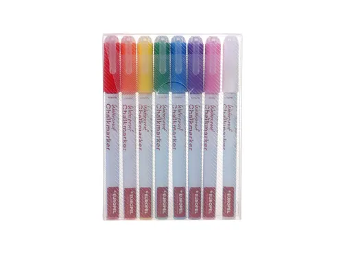 Krijtstift Europel watervast 1-3mm assorti etui 8 stuks