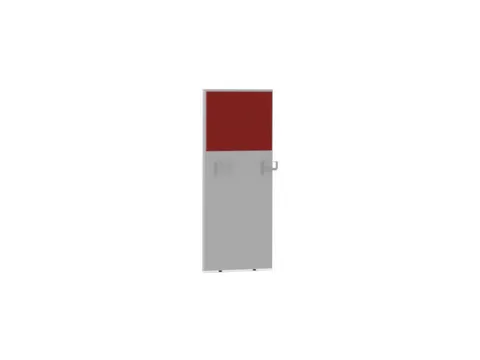 baliepaneel,v. bureau,aanbouw rechts,B 600mm,MP-lichtgrijs,BN4011-rood