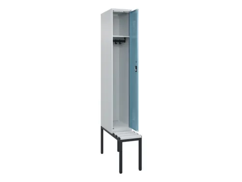 locker met bank,HxBxD 2120x300x815mm,1vak,vak B 300mm,cilinderslot
