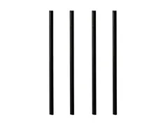 Drinkrietje Papstar 250mm papier zwart 100 stuks