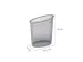 Mesh papierbak 18 liter zilvergrijs metaalgaas