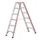 trapladder,beide zijden,2x7treden,Stand H 1,15m,balk L 1,8m,aluminium